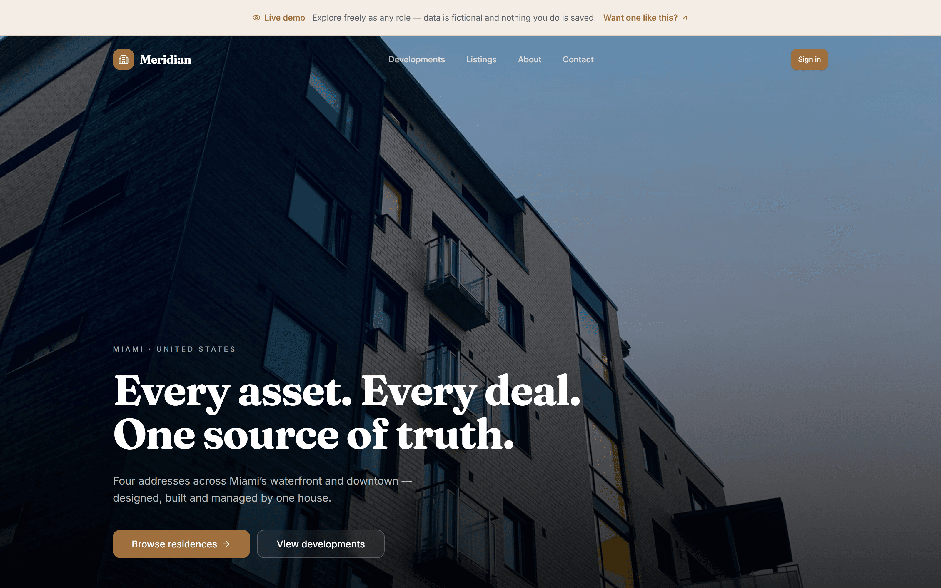 Meridian — Real Estate Operations Platform