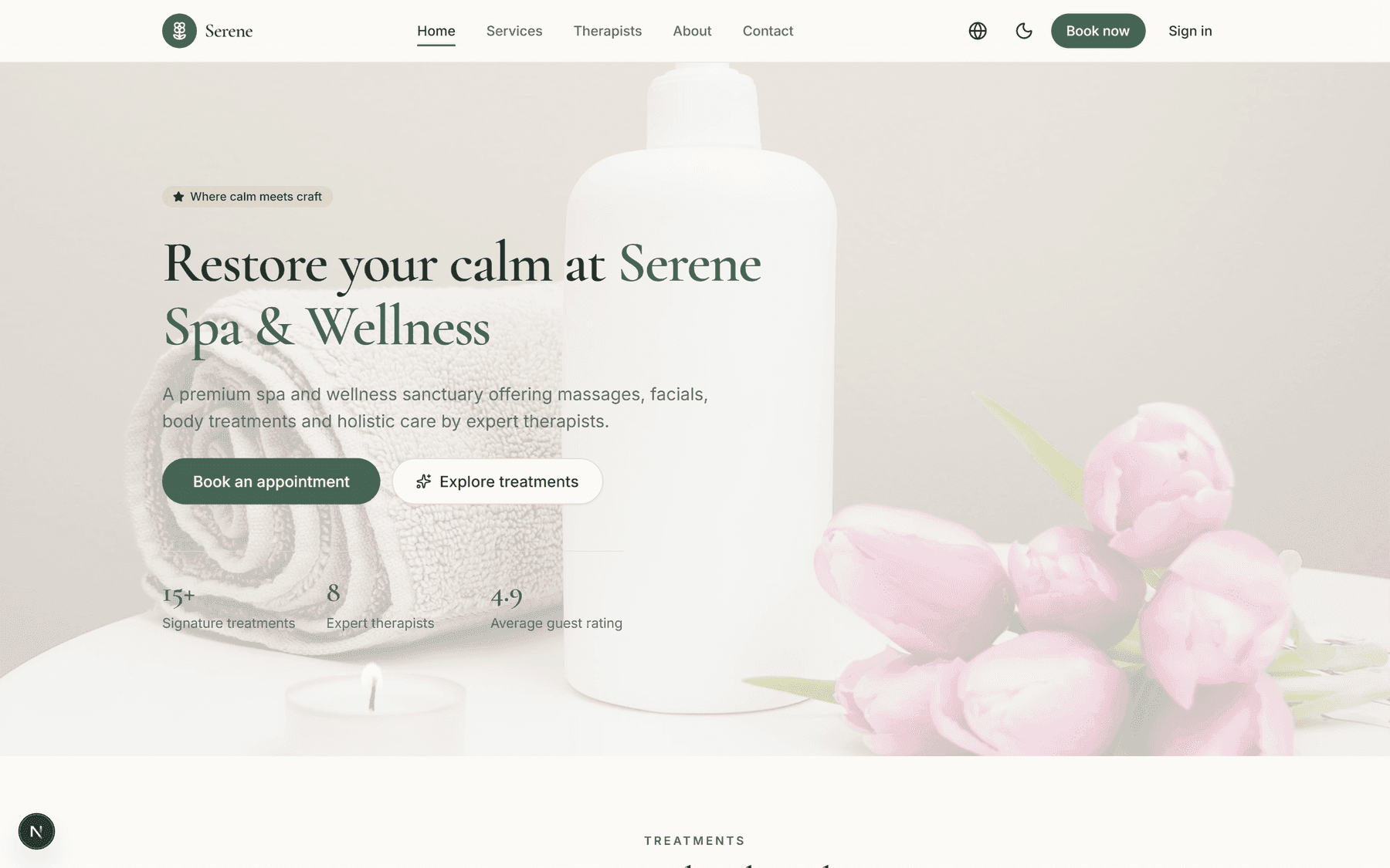 Serene — Spa & Wellness Platform